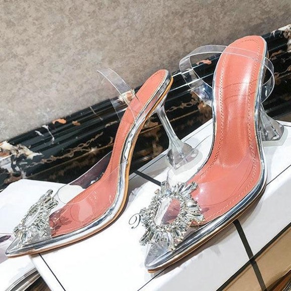 Clear Pointed Toe Cinderella Heel - Picture 2 of 7